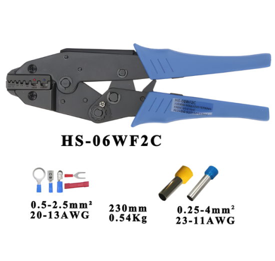 Replės HS-06WF2C antg. užsp. (0,5-2,5mm²)