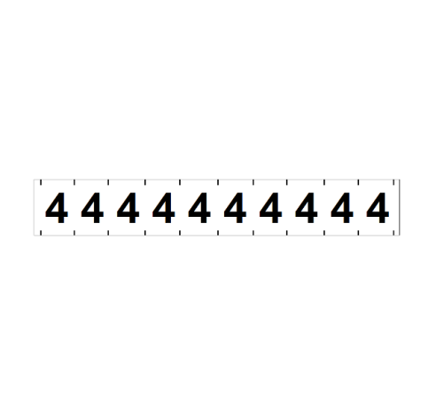 Ženklas skaičius '4' h=10mm 12vnt, lipdukas
