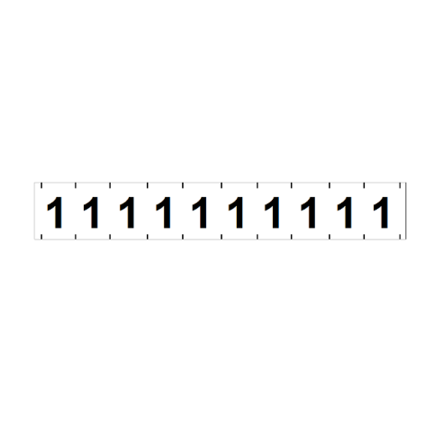 Ženklas skaičius '1' h=10mm 12vnt, lipdukas