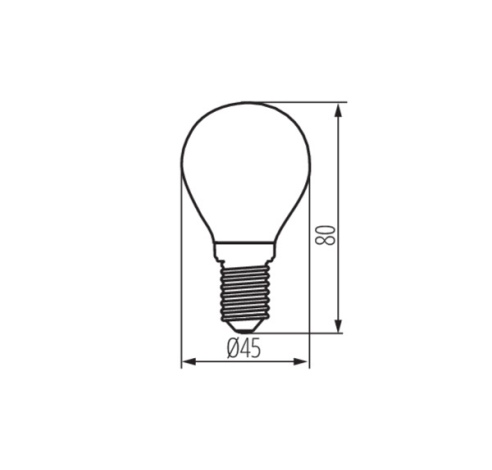 Lempa XLED 6W E14 2700K G45 320° 810lm matinė Kanlux