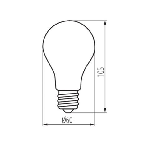 Lempa XLED 10W E27 2700K A60 320° 1520lm matinė Kanlux