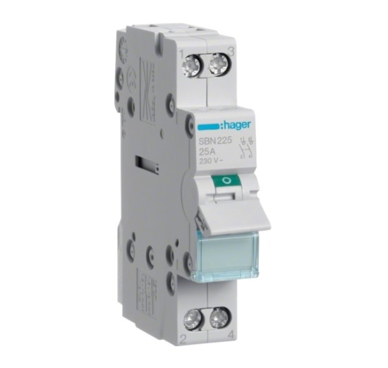 Kirtiklis modulinis SBN225 25A 2P 1mod. Hager