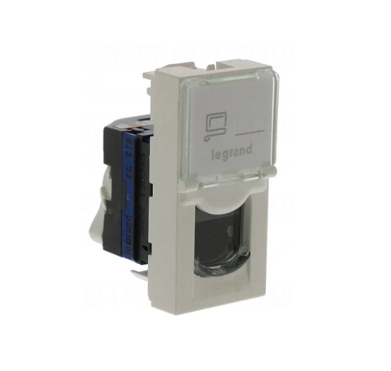 Lizdas komp. RJ45 6kat UTP be rėm. 1mod. 22.5x45 Mosaic 076561