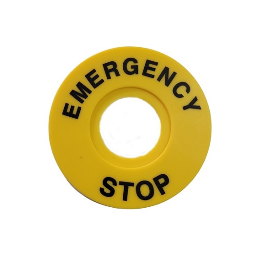 Ženklas EMERGENCY STOP