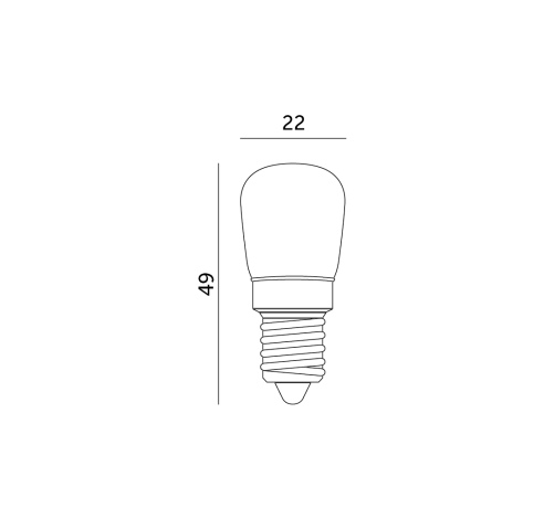 Lempa LED 2W E14 4000K šaldytuvui