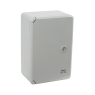 Skydas plastikinis 300x200x130 su MP IP65 pilkos durelės