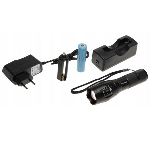 Įkraunamas žibintuvėlis LED 10W 18650 TS-1151