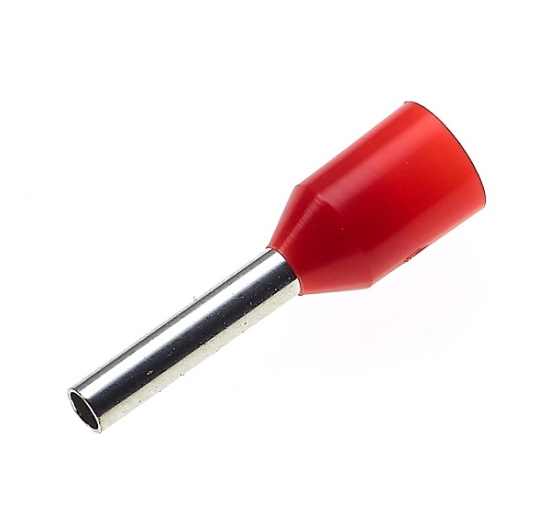 Antgalis gilzė APF 1mm²/8 izoliuotas raudonas