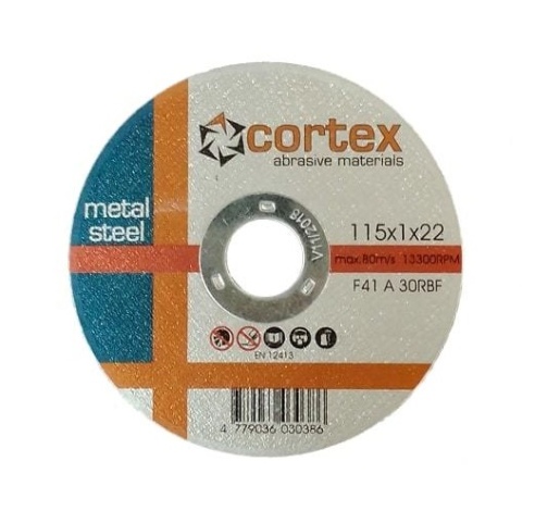 Pjovimo diskas metalui 115x1x22 A30RBF F41