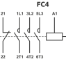 Magnetinis paleidiklis FC4 40A 400V 1NO+1NC