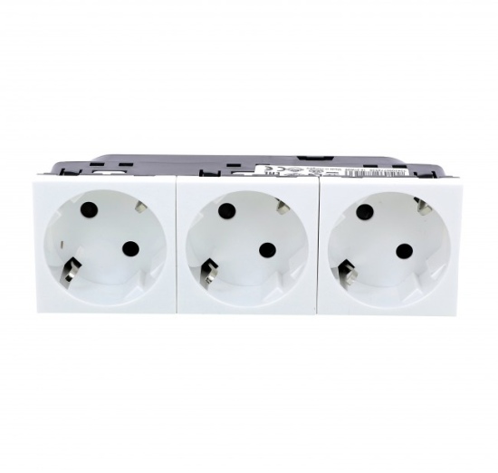 Kištukinis lizdas 45x45, 3 vietų Mosaic 278253L