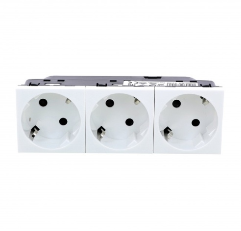 Kištukinis lizdas 45x45, 3 vietų Mosaic 278253L