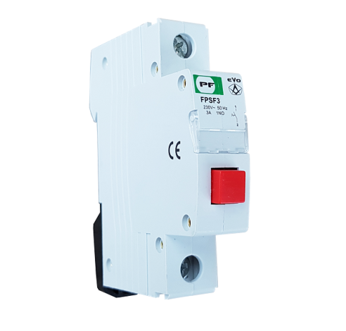 Modulinis jungiklis FPS raudona 1 NO, su fiksacija