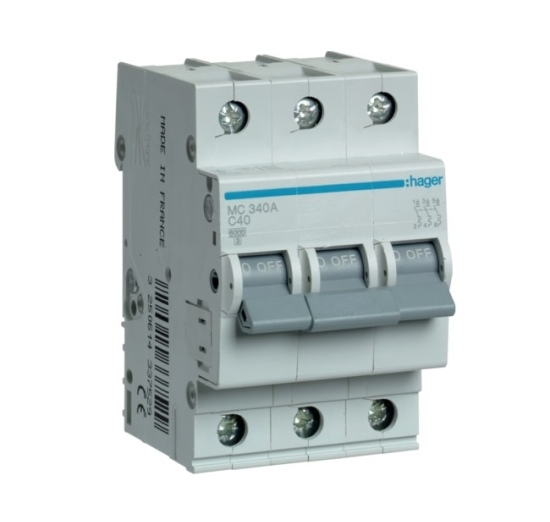Automatinis jungiklis MC340A 3P C 40A Hager