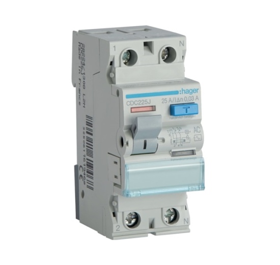 Srovės nuotekio apsauga CDC225J 2P 25A 30mA Hager