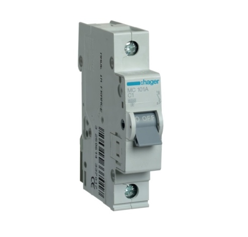 Automatinis jungiklis MC101A 1P C 1A Hager