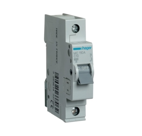 Automatinis jungiklis MC110A 1P C 10A Hager