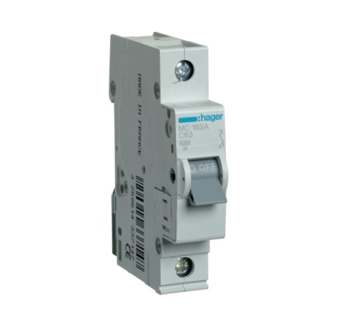Automatinis jungiklis MC163A 1P C 63A Hager