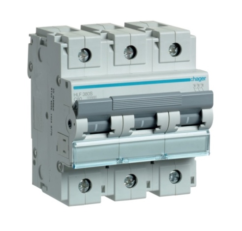 Automatinis jungiklis HLF380S 3P C 80A 10kA Hager