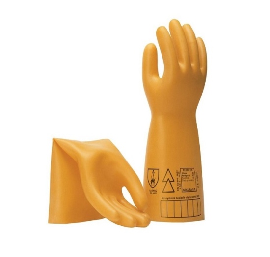 Dielektrinės pirštinės, darbinė įtampa iki 7500V 1kl. ELSEC 11 dydis