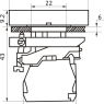 Mygtukai Start-Stop su lemp. FP Prec LED LG 1NA+1NU IP40 230V