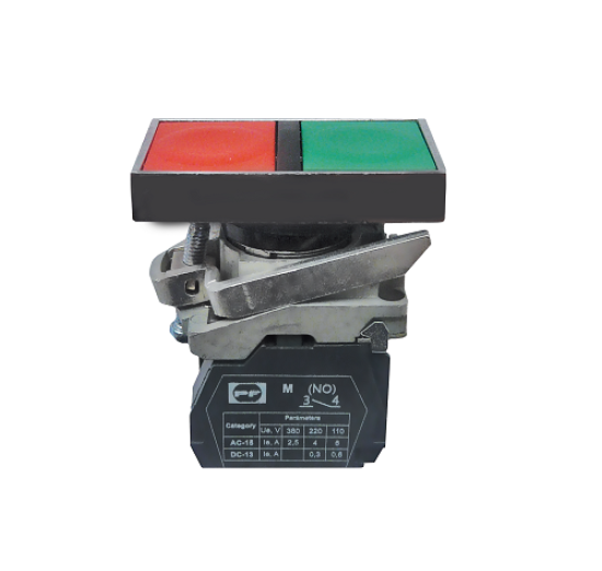 Mygtukai Start-Stop su lemp. FP Prec LED LG 1NA+1NU IP40 230V