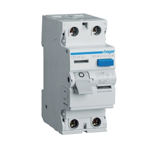 Srovės nuotekio apsauga CD240J 2P 40A 30mA A tipas Hager