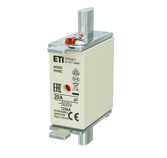 Saugiklis NH000 gG 20A/500V