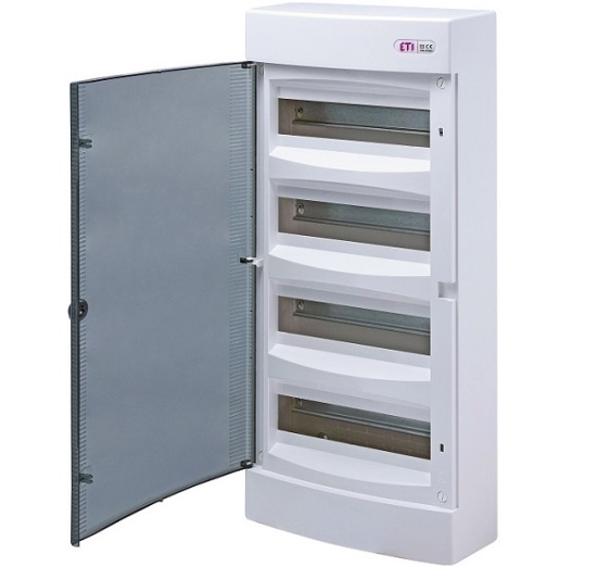 Skydelis ECT48PT-S 48mod. v/t skaidrus IP40 ETI