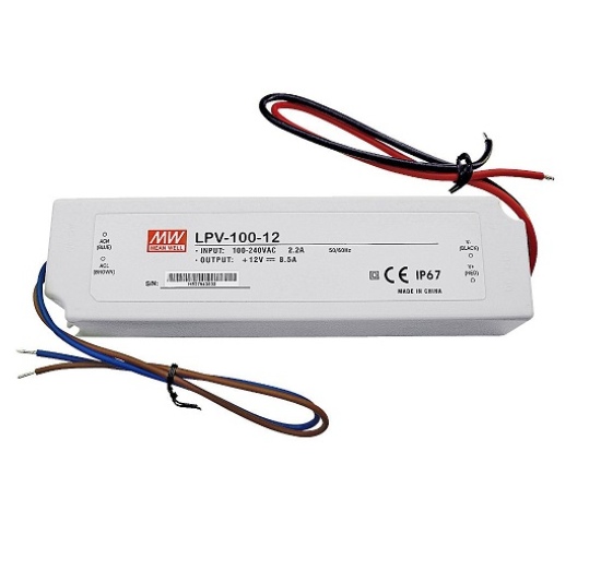 Maitinimo šaltinis LPV-100-12 12V 8,5A 100W IP67