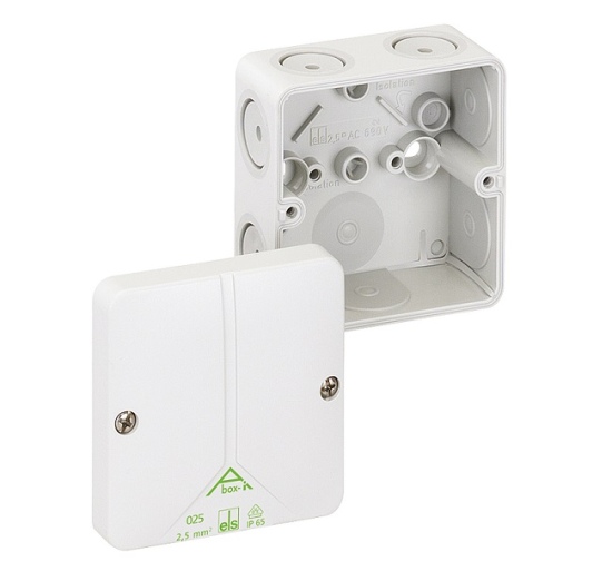 Dėžutė Abox 025 pilka 802-907 80x80x52 IP65