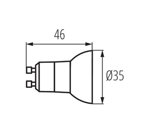 Lempa REMI LED 2,2W SMD GU10-WW 180lm MR11 Kanlux