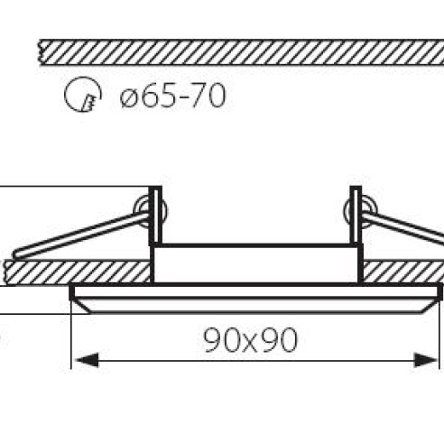 Šviestuvas MORTA CT-DSL50-SR 50W MR16 Kanlux