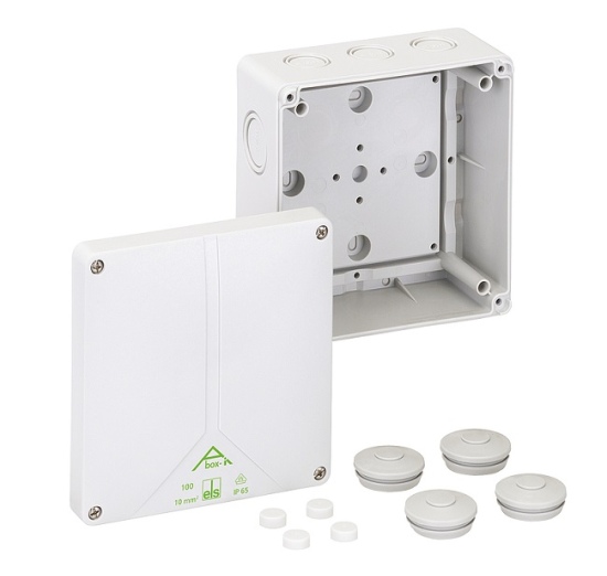 Dėžutė Abox 100 pilka 810-910 140x140x79 IP65