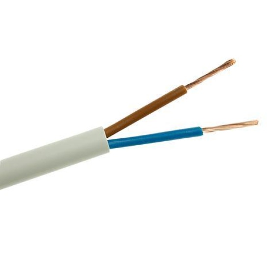 Kabelis H03VV-F 2x1 baltas