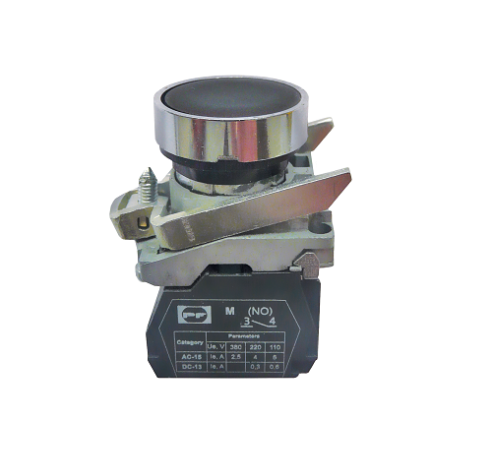 Mygtukas juodas FP PCP metal. 1NA IP40