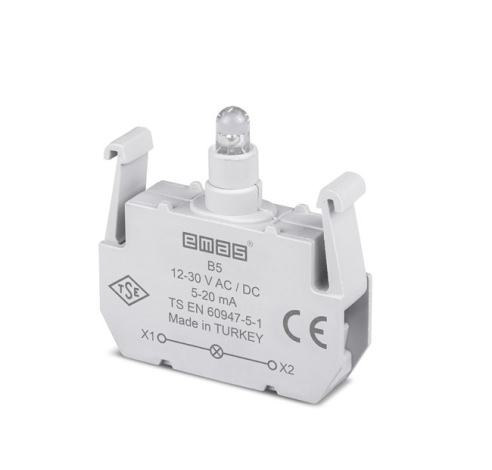LED lemputė mygtukui B5 12-30V AC/DC Emas