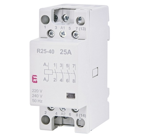 Kontaktorius R25-40 230V 4NA 2mod. ETI