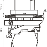 Perjungiklis I-0-II su fiks. juoda rank. FP Rec metal. 2NA IP40
