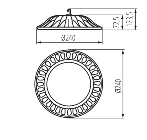 Šviestuvas sandėlio HIBO LED N 50W-NW 4500lm