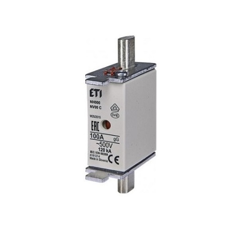 Saugiklis NH00C 100A gL/gG 500V