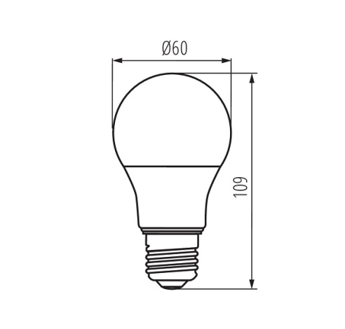 Lempa IQ-LED 5,9W A60 E27 2700K 806lm Kanlux
