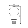Lempa IQ-LED 5,9W A60 E27 2700K 806lm Kanlux