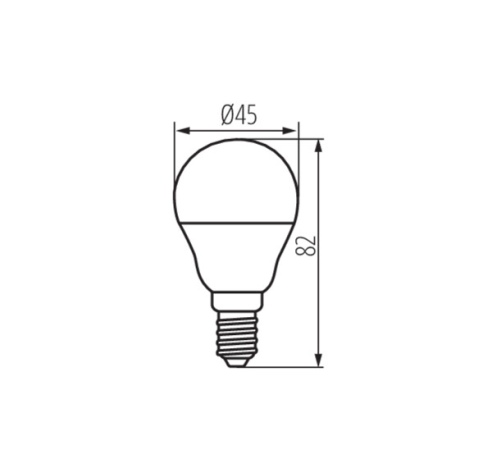 Lempa IQ-LED 5,9W E14 burb. 2700K 806lm Kanlux