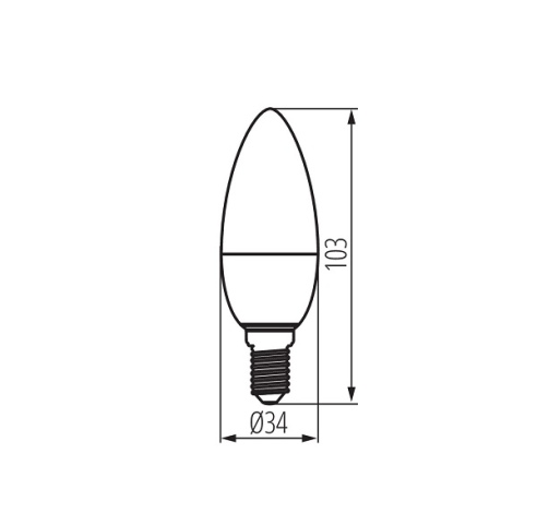 Lempa IQ-LED C35 5,9W E14 2700K 806lm Kanlux